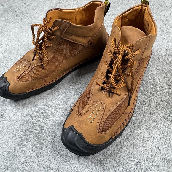 Salkin USA Other - Salkin USA Mens Tan Leather Whipstitch Chukka Boots Brown 2108.47 Size 11-12